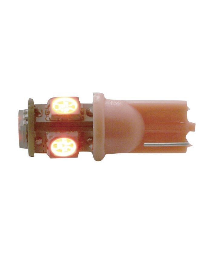 (2/CARD) 5 RED LED 360 DEGREE 194 BULB