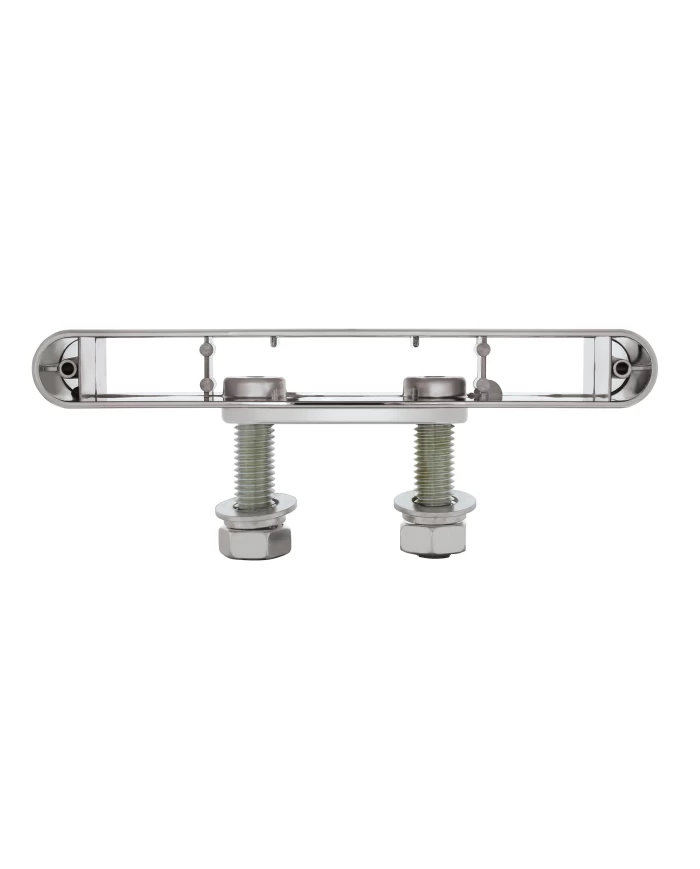 (BULK) CHROME PLASTIC 6 1/2" DOUBLE FACE LIGHT BAR HOUSING ONLY