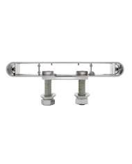 (BULK) CHROME PLASTIC 6 1/2" DOUBLE FACE LIGHT BAR HOUSING ONLY