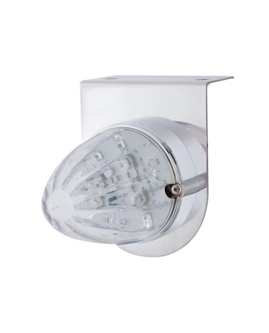 (BULK) S.S. LIGHT BRACKET W/ ONE 19 AMBER LED WATERMELON MARKER LIGHT - CLEAR LENS (BULK) S.S. LIGHT BRACKET W/ ONE 19 AMBER LED WATERMELON MARKER LIGHT - CLEAR LENS