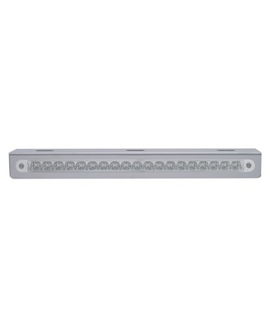 (BULK) STAINLESS STEEL LIGHT BRACKET W/ ONE 19 AMBER LED 12" REFLECTOR LIGHT BAR - CLEAR LENS (BULK) STAINLESS STEEL LIGHT BRACKET W/ ONE 19 AMBER LED 12" REFLECTOR LIGHT BAR - CLEAR LENS