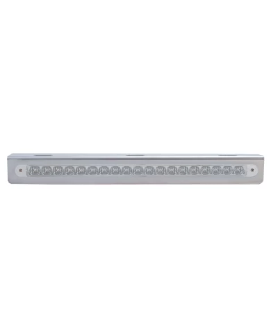 (BULK) STAINLESS STEEL LIGHT BRACKET W/ ONE 19 RED LED 12" REFLECTOR LIGHT BAR - CLEAR LENS (BULK) STAINLESS STEEL LIGHT BRACKET W/ ONE 19 RED LED 12" REFLECTOR LIGHT BAR - CLEAR LENS