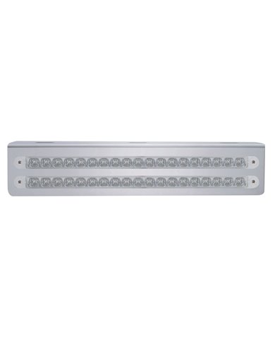 (BULK) STAINLESS STEEL 12 3/4" x 2 5/8" LIGHT BRACKET W/ TWO 19 AMBER LED 12" REFLECTOR LIGHT BAR - CLEAR LENS (BULK) STAINLESS STEEL 12 3/4" x 2 5/8" LIGHT BRACKET W/ TWO 19 AMBER LED 12" REFLECTOR LIGHT BAR - CLEAR LENS