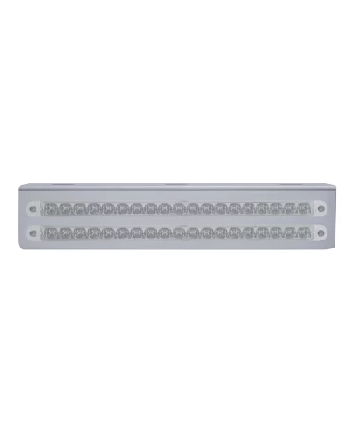 (BULK) STAINLESS STEEL 12 3/4" x 2 5/8" LIGHT BRACKET W/ TWO 19 RED LED 12" REFLECTOR LIGHT BAR - CLEAR LENS (BULK) STAINLESS STEEL 12 3/4" x 2 5/8" LIGHT BRACKET W/ TWO 19 RED LED 12" REFLECTOR LIGHT BAR - CLEAR LENS