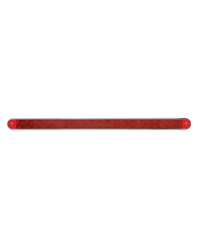(CARD) 19 RED LED 12" REFLECTOR LIGHT BAR W/ CHROME PLASTIC BEZEL - RED LENS (CARD) 19 RED LED 12" REFLECTOR LIGHT BAR W/ CHROME PLASTIC BEZEL - RED LENS