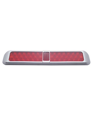 (BULK) 40 RED LED RECTANGULAR S/T/T LIGHT W/ CHROME PLASTIC FLUSH MOUNT BEZEL - RED LENS (BULK) 40 RED LED RECTANGULAR S/T/T LIGHT W/ CHROME PLASTIC FLUSH MOUNT BEZEL - RED LENS