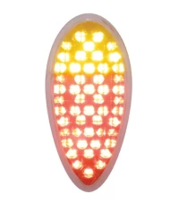 (CARD) 37 RED LED + 14 AMBER LED "DUO" AUXILITY/UTITILTY LIGHT - CLEAR LENS