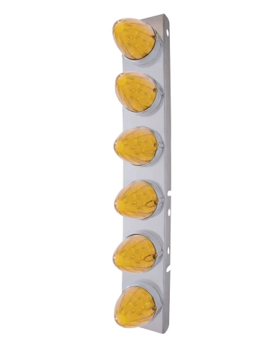 (BULK) S.S. PB AIR CLEANER KIT W/ TWELVE 19 AMBER LED WATERMELON MARKER LIGHT - AMBER LENS (BULK) S.S. PB AIR CLEANER KIT W/ TWELVE 19 AMBER LED WATERMELON MARKER LIGHT - AMBER LENS