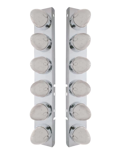 (BULK) S.S. PB AIR CLEANER KIT W/ TWELVE 19 AMBER LED BEEHIVE MARKER LIGHT - CLEAR LENS (BULK) S.S. PB AIR CLEANER KIT W/ TWELVE 19 AMBER LED BEEHIVE MARKER LIGHT - CLEAR LENS