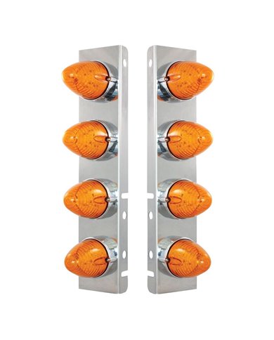 (BULK) S.S. PB AIR CLEANER KIT W/ EIGHT 19 AMBER LED BEEHIVE MARKER LIGHT - AMBER LENS (BULK) S.S. PB AIR CLEANER KIT W/ EIGHT 19 AMBER LED BEEHIVE MARKER LIGHT - AMBER LENS