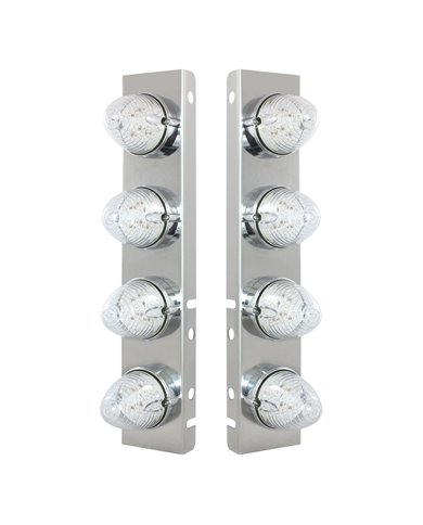 (BULK) S.S. PB AIR CLEANER KIT W/ EIGHT 19 AMBER LED BEEHIVE MARKER LIGHT - CLEAR LENS (BULK) S.S. PB AIR CLEANER KIT W/ EIGHT 19 AMBER LED BEEHIVE MARKER LIGHT - CLEAR LENS