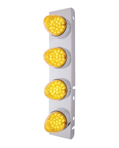 (BULK) S.S. PB AIR CLEANER KIT W/ EIGHT 19 AMBER LED REFLECTOR MARKER LIGHT - AMBER LENS (BULK) S.S. PB AIR CLEANER KIT W/ EIGHT 19 AMBER LED REFLECTOR MARKER LIGHT - AMBER LENS