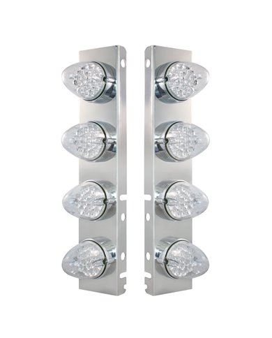 (BULK) S.S. PB AIR CLEANER KIT W/ EIGHT 19 AMBER LED REFLECTOR MARKER LIGHT - CLEAR LENS (BULK) S.S. PB AIR CLEANER KIT W/ EIGHT 19 AMBER LED REFLECTOR MARKER LIGHT - CLEAR LENS