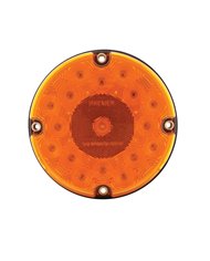 (BULK) 17 AMBER LED 7" ROUND P/T/C LIGHT - AMBER LENS