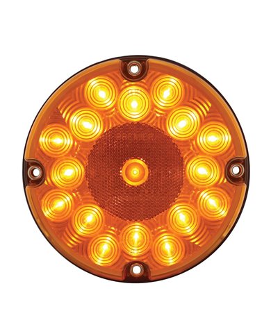 (BULK) 17 AMBER LED 7" ROUND P/T/C LIGHT - AMBER LENS (BULK) 17 AMBER LED 7" ROUND P/T/C LIGHT - AMBER LENS
