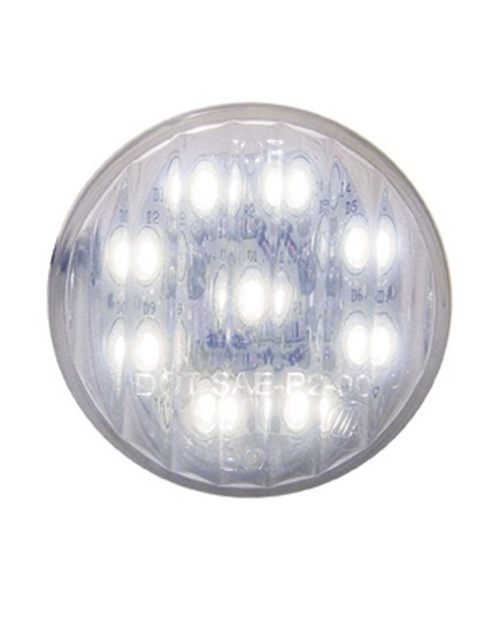 (CARD) 9 WHITE LED 2" AUXILIARY/ UTILITY LIGHT - CLEAR LENS