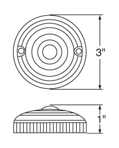 (CARD) 15 AMBER LED 3" SINGLE FACE LIGHT - AMBER LENS (CARD) 15 AMBER LED 3" SINGLE FACE LIGHT - AMBER LENS
