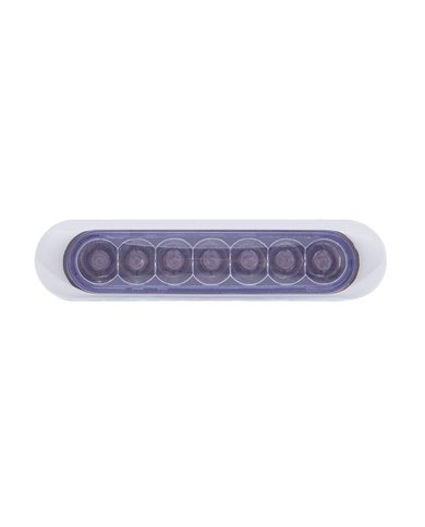 (CARD) CHROME PLASTIC 7 LED 4" STRIP LIGHT - WHITE LED (CARD) CHROME PLASTIC 7 LED 4" STRIP LIGHT - WHITE LED
