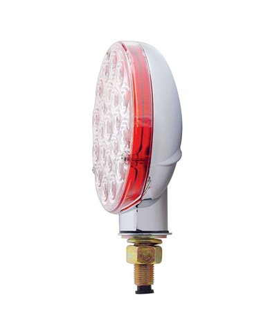 (CARD) 21 RED LED SINGLE FACE TURN SIGNAL LIGHT - CLEAR LENS (CARD) 21 RED LED SINGLE FACE TURN SIGNAL LIGHT - CLEAR LENS
