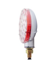 (CARD) 21 RED LED SINGLE FACE TURN SIGNAL LIGHT - CLEAR LENS