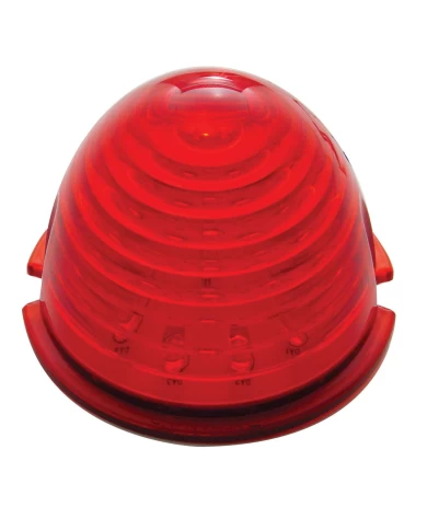 (CARD) 17 RED LED ROUND BEEHIVE CAB LIGHT - RED LENS (CARD) 17 RED LED ROUND BEEHIVE CAB LIGHT - RED LENS