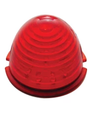 (CARD) 17 RED LED ROUND BEEHIVE CAB LIGHT - RED LENS