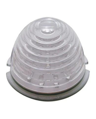 (CARD) 17 RED LED ROUND BEEHIVE CAB LIGHT - CLEAR LENS (CARD) 17 RED LED ROUND BEEHIVE CAB LIGHT - CLEAR LENS