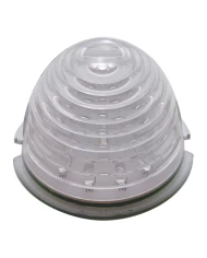 (CARD) 17 RED LED ROUND BEEHIVE CAB LIGHT - CLEAR LENS
