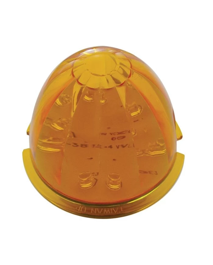 (CARD) 17 AMBER LED ROUND WATERMELON CAB LIGHT - AMBER LENS (CARD) 17 AMBER LED ROUND WATERMELON CAB LIGHT - AMBER LENS