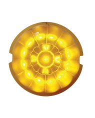 (CARD) 17 AMBER LED ROUND WATERMELON CAB LIGHT - AMBER LENS (CARD) 17 AMBER LED ROUND WATERMELON CAB LIGHT - AMBER LENS