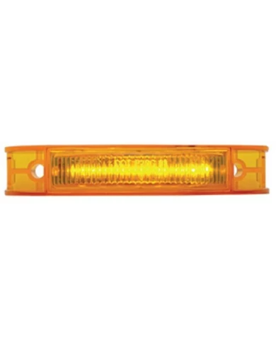 (CARD) 7 AMBER LED THIN CURVED CLEARANCE/MARKER LIGHT - AMBER LENS (CARD) 7 AMBER LED THIN CURVED CLEARANCE/MARKER LIGHT - AMBER LENS
