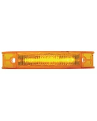 (CARD) 7 AMBER LED THIN CURVED CLEARANCE/MARKER LIGHT - AMBER LENS