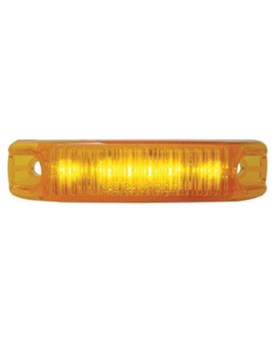 (CARD) 6 AMBER LED STREAMLINE DESIGN CLEARANCE/MARKER LIGHT - AMBER LENS (CARD) 6 AMBER LED STREAMLINE DESIGN CLEARANCE/MARKER LIGHT - AMBER LENS