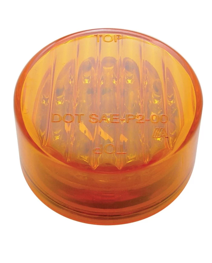 (CARD) 9 AMBER LED 2" FLAT CLEARANCE/MARKER LIGHT - AMBER LENS **NO OTHER DISCOUNTS APPLICABLE**