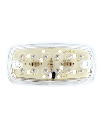 (BULK) 12 AMBER LED TIGER EYE LIGHT BASE ONLY - CLEAR LENS (BULK) 12 AMBER LED TIGER EYE LIGHT BASE ONLY - CLEAR LENS