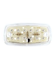 (BULK) 12 AMBER LED TIGER EYE LIGHT BASE ONLY - CLEAR LENS