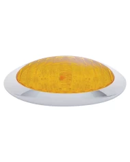 (BULK) 48 AMBER LED "PHANTOM III" P/T/C LIGHT W/ CHROME RIM - AMBER LENS