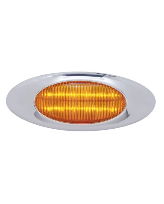 (CARD) 12 AMBER LED "PHANTOM I" CLEARANCE/MARKER LIGHT - AMBER LENS