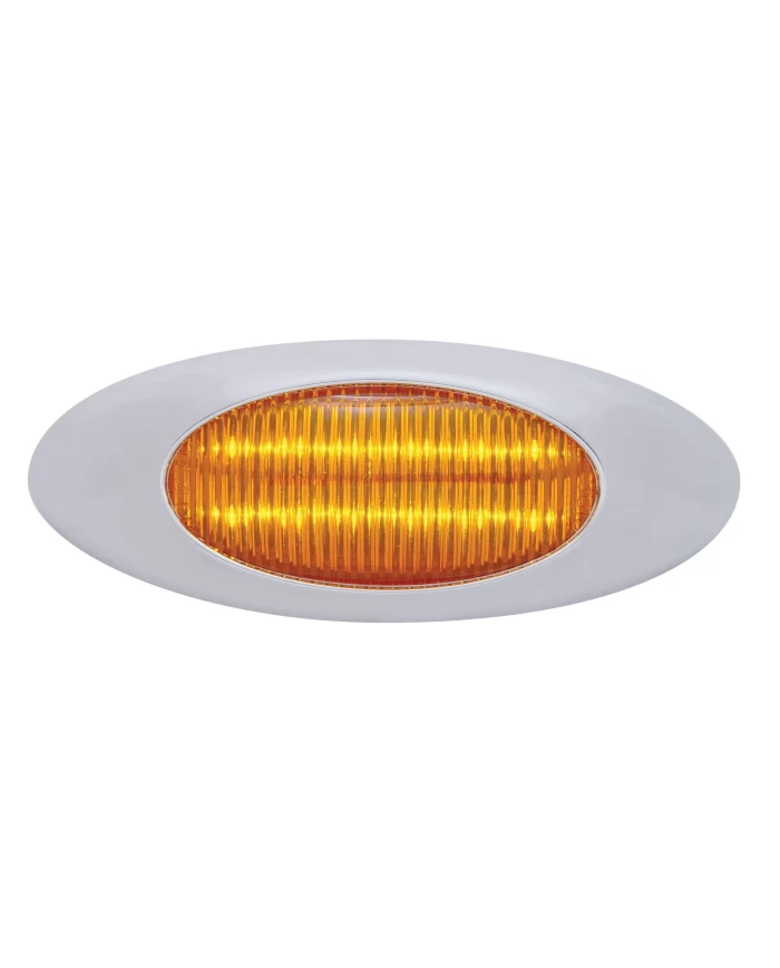 (CARD) 12 AMBER LED "PHANTOM I" CLEARANCE/MARKER LIGHT - AMBER LENS