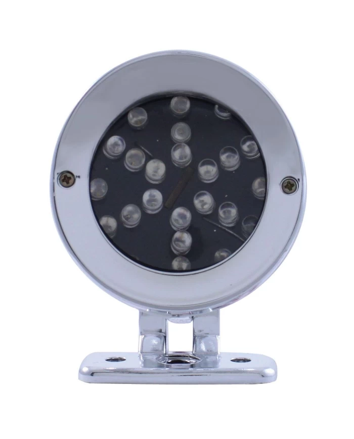 *CLOSEOUT* (CARD) CHROME LED AUXILIARY/ACC LIGHT - RED