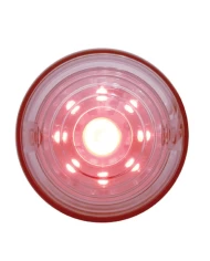 (CARD) 9 RED LED DIAMOND ACCESSORY LIGHT W/ UNIQUE TRANSPARENT DESIGN - CLEAR LENS