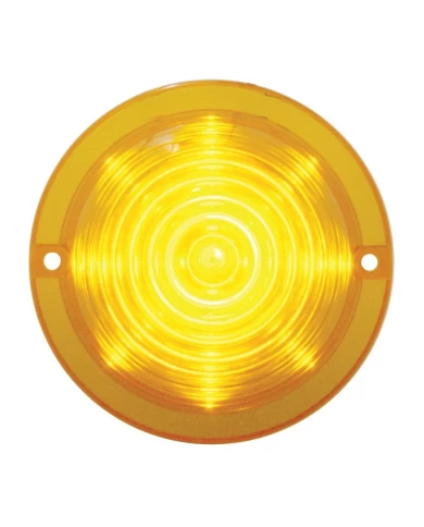 (CARD) 13 AMBER LED ROUND BEEHIVE/TRUCK-LIGHT CAB LIGHT - AMBER LENS (CARD) 13 AMBER LED ROUND BEEHIVE/TRUCK-LIGHT CAB LIGHT - AMBER LENS