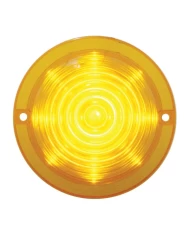 (CARD) 13 AMBER LED ROUND BEEHIVE/TRUCK-LIGHT CAB LIGHT - AMBER LENS