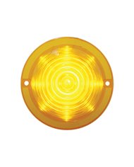 (BULK) 13 AMBER LED ROUND BEEHIVE/TRUCK-LIGHT CAB LIGHT - AMBER LENS