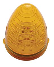 (CARD) 19 AMBER LED GRAKON 1000 BEEHIVE CAB LIGHT - AMBER LENS