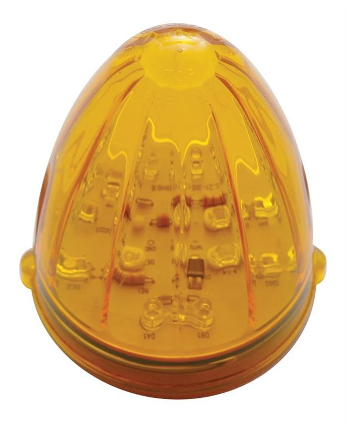 (CARD) 19 AMBER LED GRAKON 1000 WATERMELON CAB LIGHT - AMBER LENS