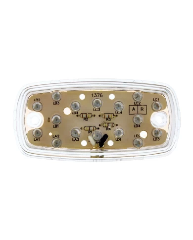 (BULK) 16 LED AMBER TIGER EYE LIGHT - 2 WIRE/CLEAR LENS (BASE ONLY) (BULK) 16 LED AMBER TIGER EYE LIGHT - 2 WIRE/CLEAR LENS (BASE ONLY)