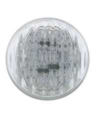 (CARD) 9 RED LED 2" FLAT MARKER LIGHT - CLEAR LENS **NO OTHER DISCOUNTS APPLICABLE**