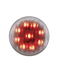 (BULK) 9 RED LED 2" FLAT MARKER LIGHT - CLEAR LENS **NO OTHER DISCOUNTS APPLICABLE**