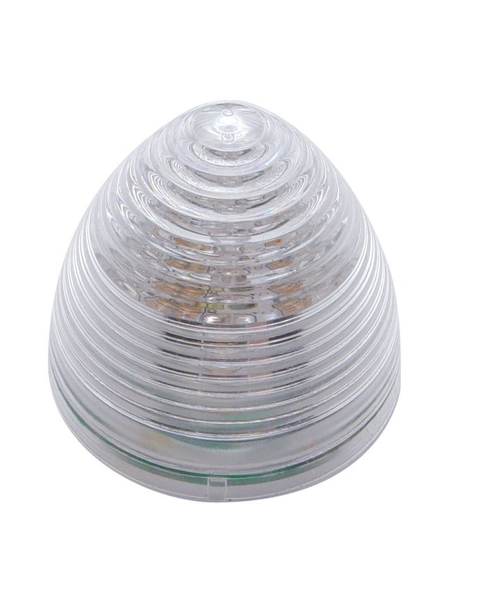 (CARD) 9 AMBER LED 2" BEEHIVE MARKER LIGHT - CLEAR LENS